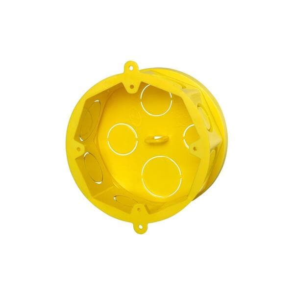 Caixa octogonal amarela