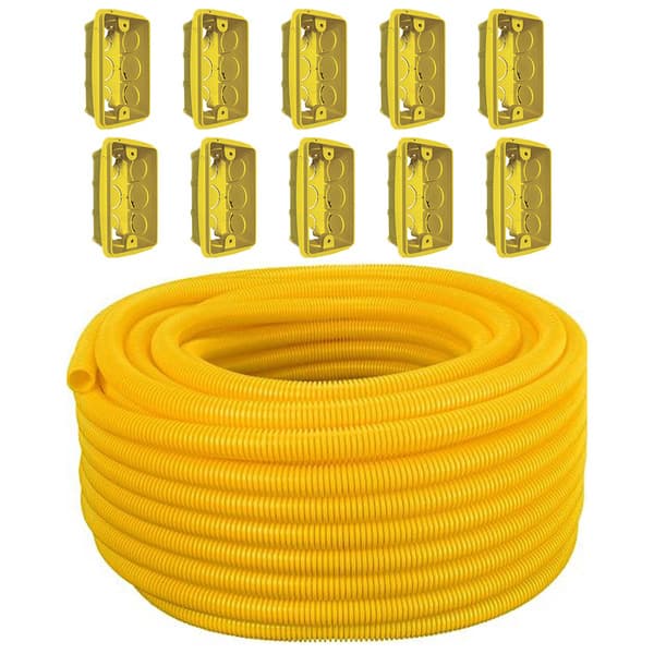 Mangueira corrugada 3/4 amarela 50m